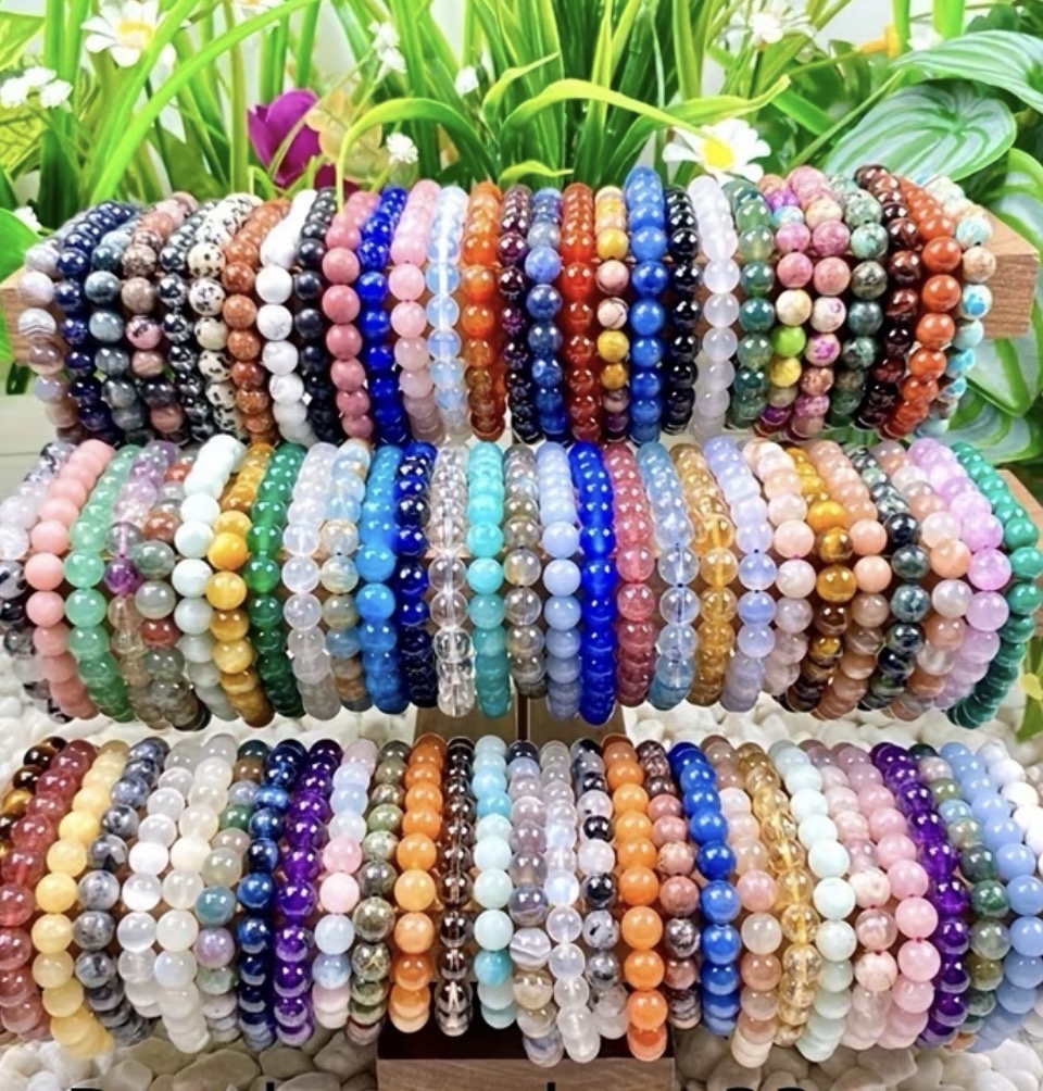 Beaded bracelets in a wide selection of colors